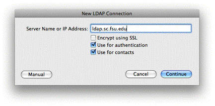 New LDAP Connection